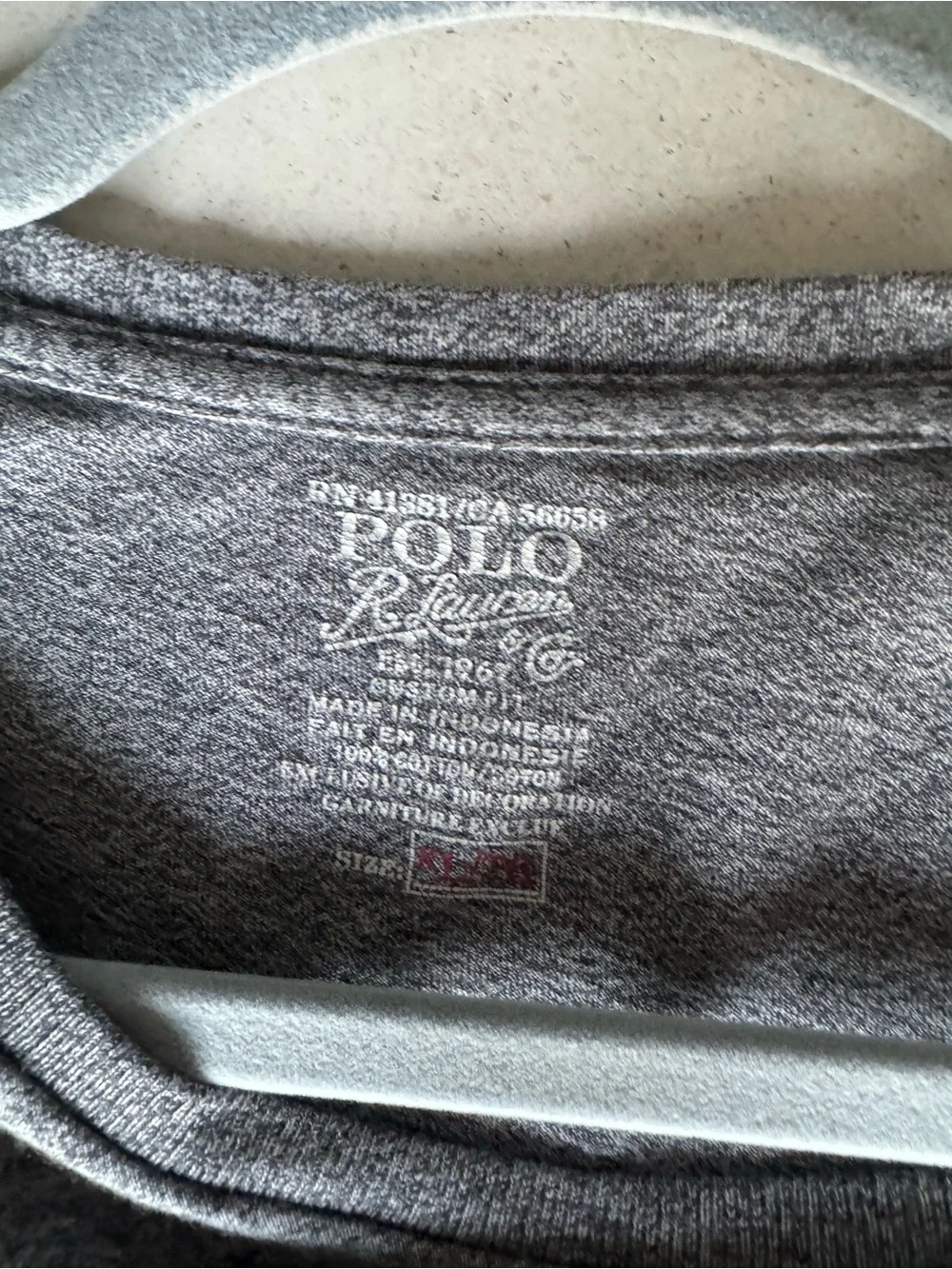 Polo Ralph Lauren Gray Embroidered Pony Tee Y2K Minimalist Quiet Luxury